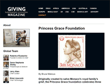 Tablet Screenshot of givingmagazine.com